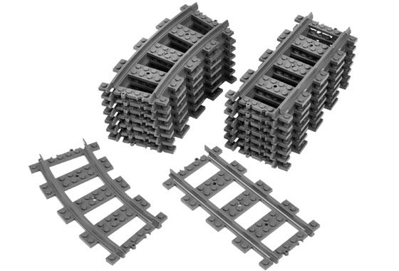 Raíles rectos y curvos ( Lego 7896 ) imagen b