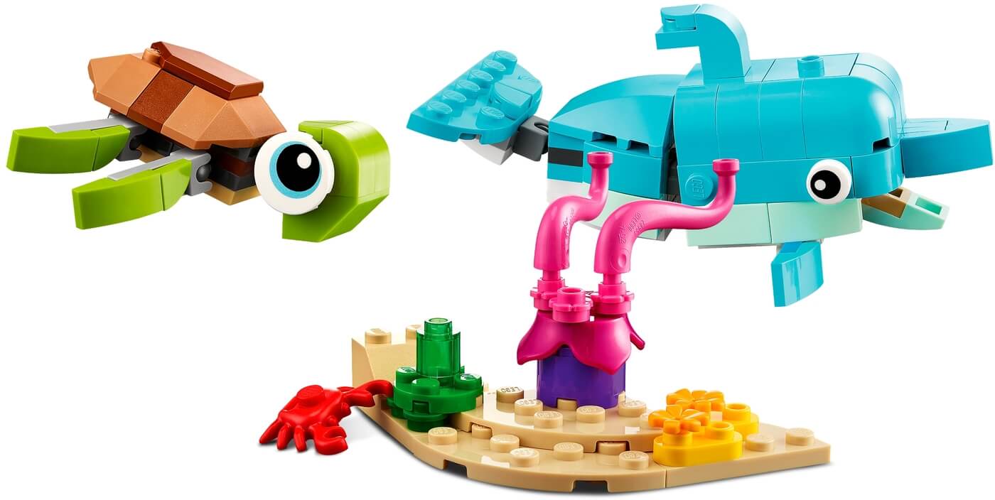 Delfin y Tortuga 3en1 ( Lego 31128 ) imagen b