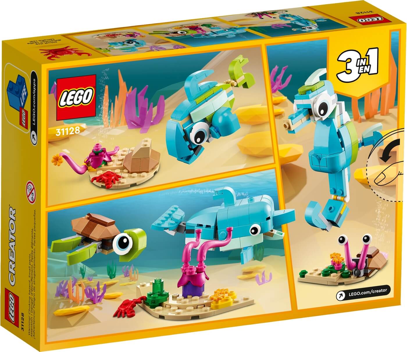 Delfin y Tortuga 3en1 ( Lego 31128 ) imagen e