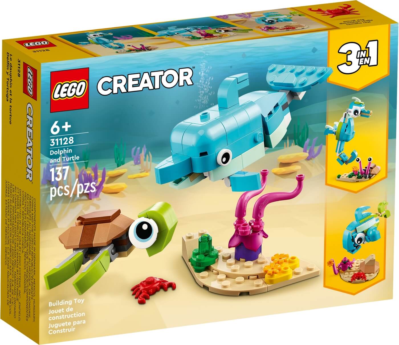 Delfin y Tortuga 3en1 ( Lego 31128 ) imagen f