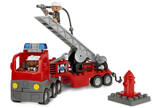 Camión de bomberos  y bomberos ( Lego 4681 ) imagen a