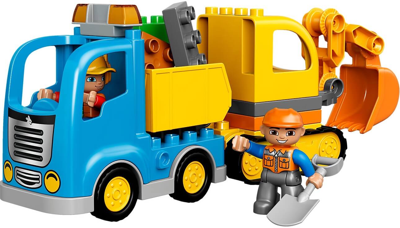 Camión y excavadora con orugas ( Lego 10812 ) imagen b