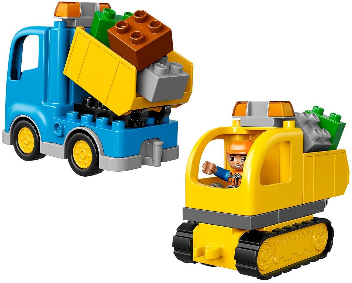 Camión y excavadora con orugas ( Lego 10812 ) imagen c