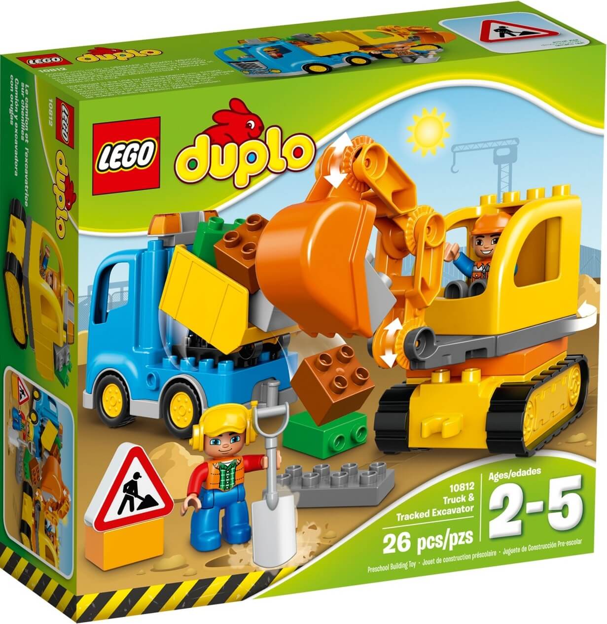 Camión y excavadora con orugas ( Lego 10812 ) imagen e