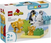 Pinguinos y Leones Familias de la Fauna Salvaje