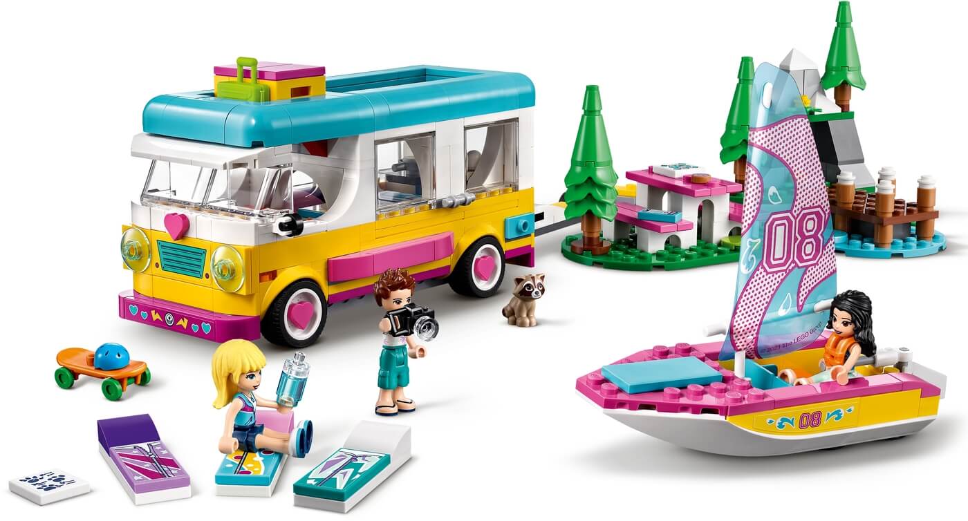 Autocaravana y Barco de Vela Bosque ( Lego 41681 ) imagen b