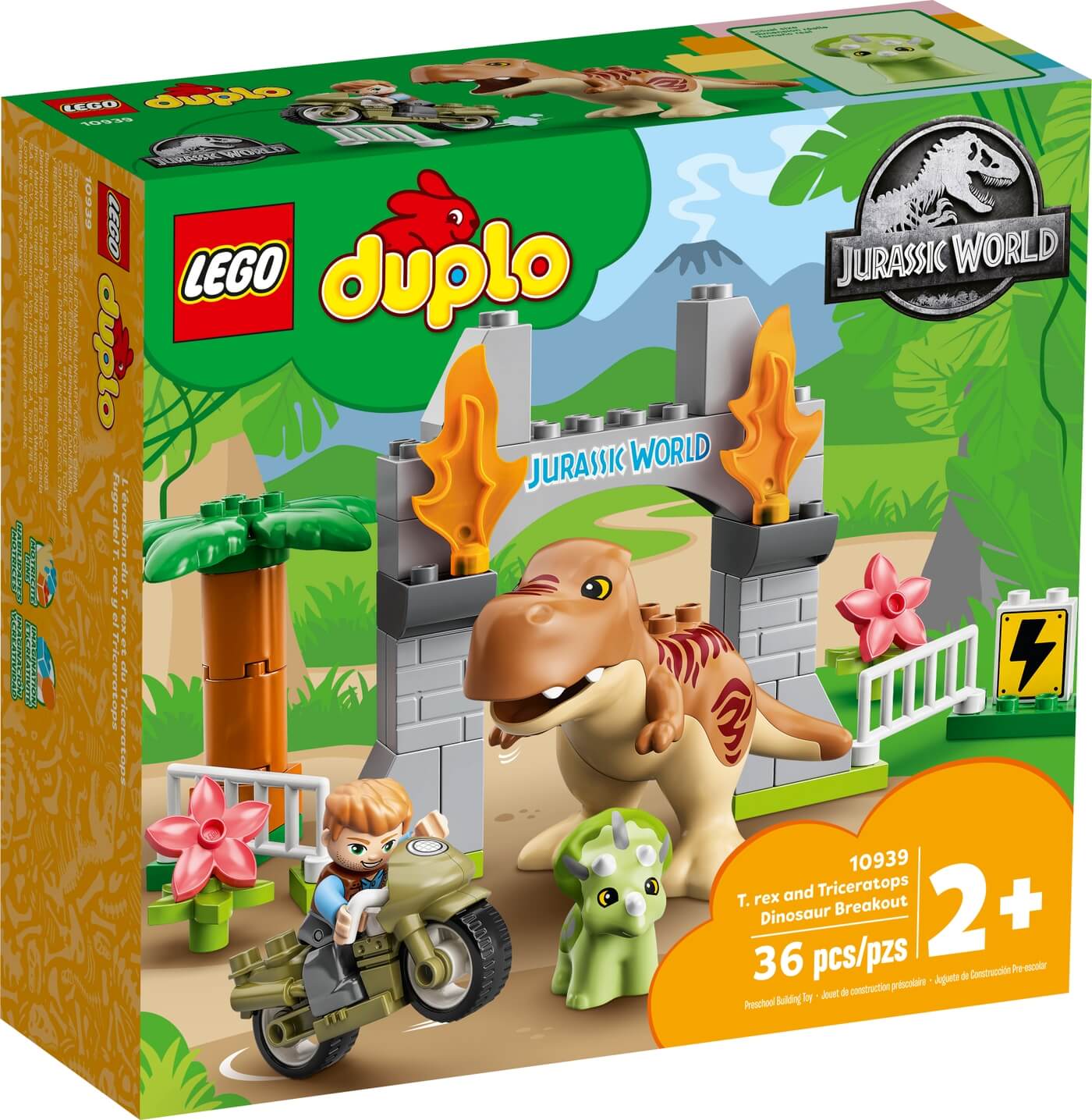Duplo Fuga del T-Rex y el Triceratops ( Lego 10939 ) imagen c