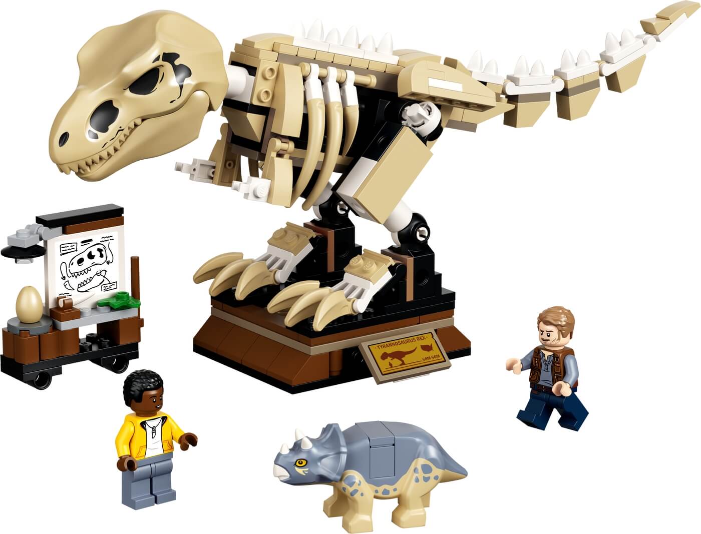 Exposicion del Dinosaurio T-Rex Fosilizado ( Lego 76940 ) imagen a
