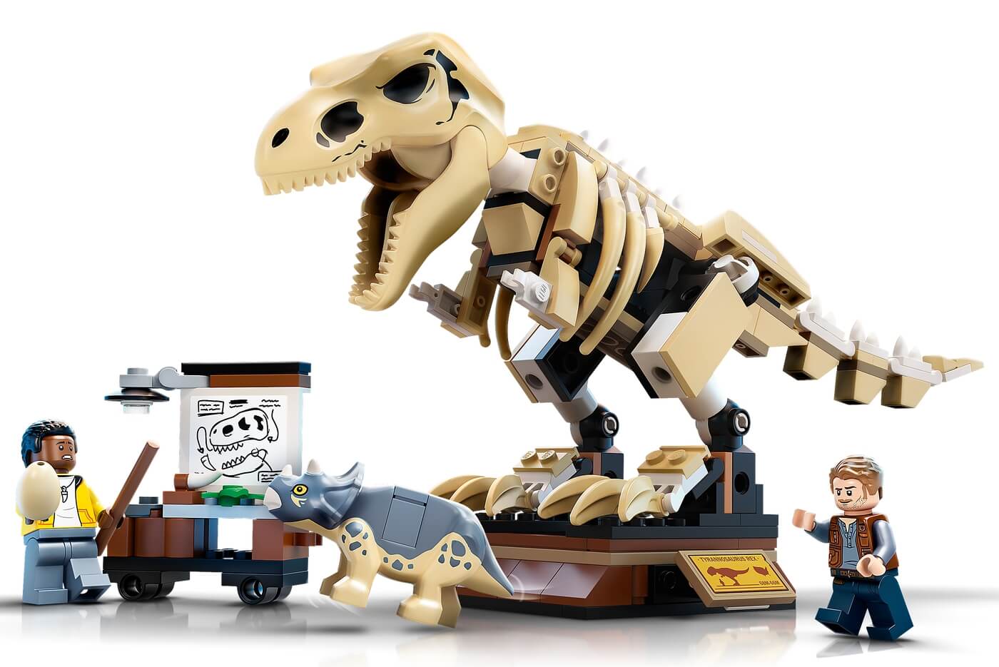 Exposicion del Dinosaurio T-Rex Fosilizado ( Lego 76940 ) imagen b