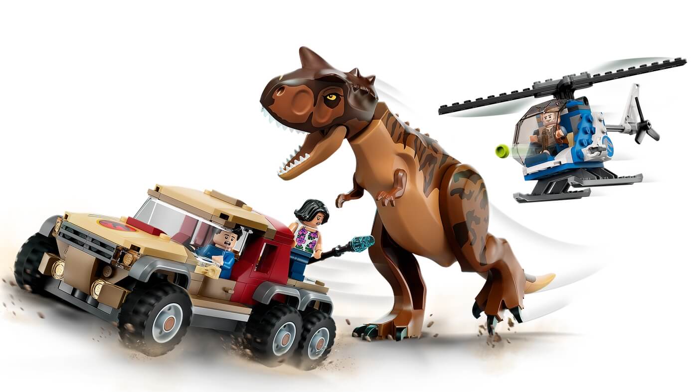Persecucion del Dinosaurio Carnotaurus ( Lego 76941 ) imagen b