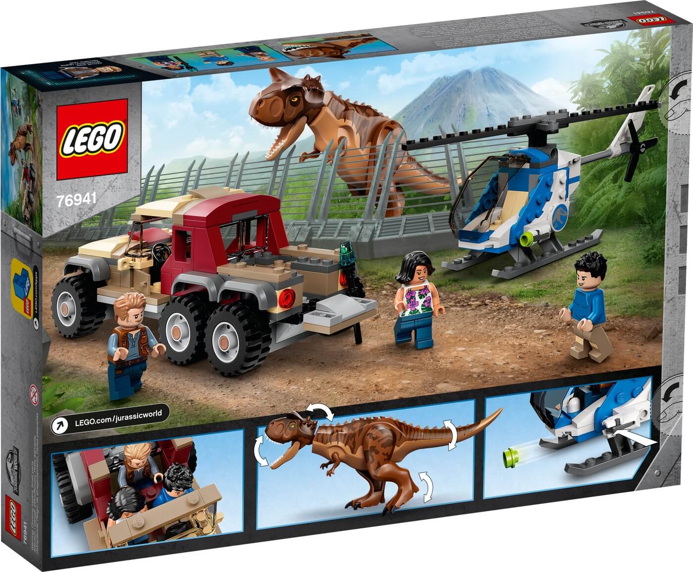 Persecucion del Dinosaurio Carnotaurus ( Lego 76941 ) imagen h