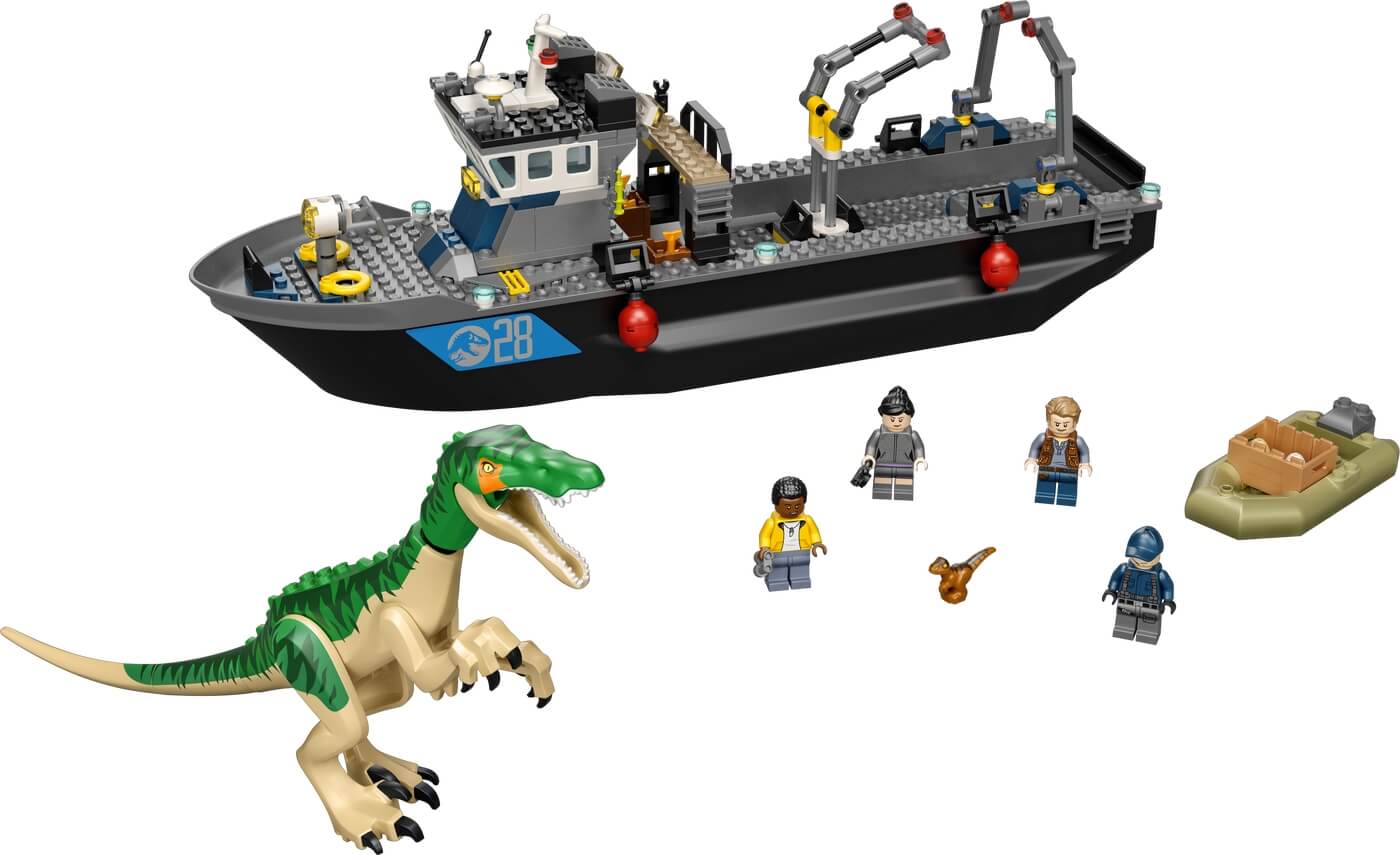 Fuga del Barco del Dinosaurio Baryonyx ( Lego 76942 ) imagen a