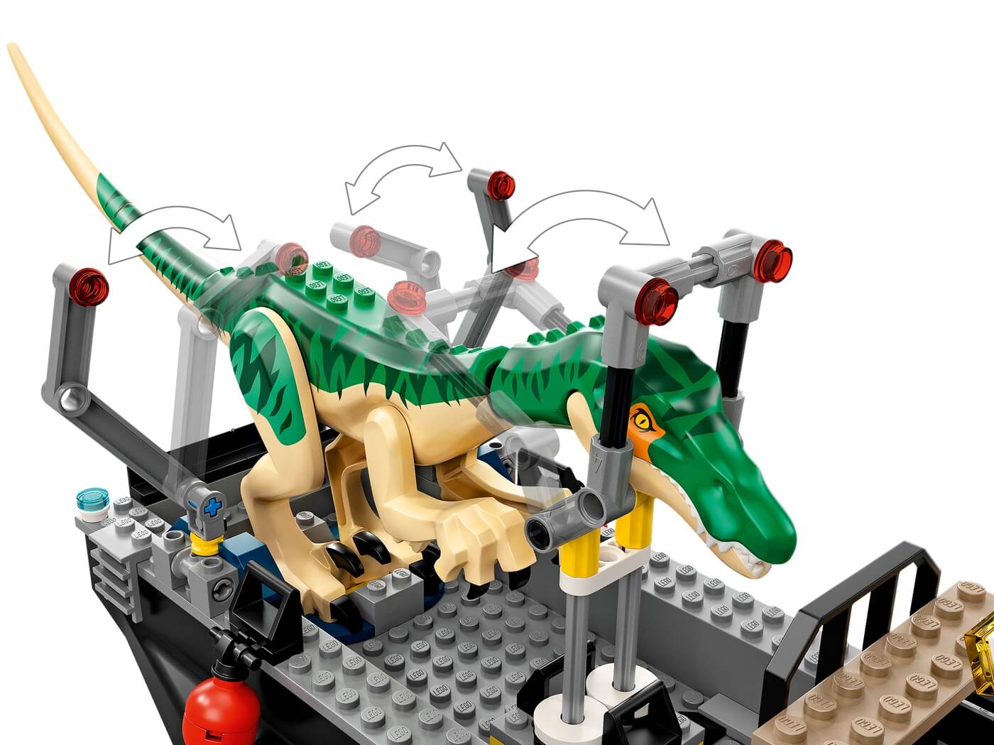 Fuga del Barco del Dinosaurio Baryonyx ( Lego 76942 ) imagen e