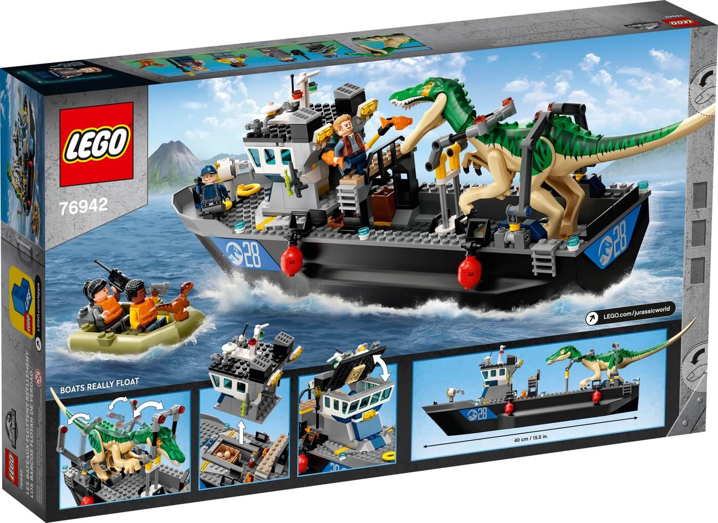Fuga del Barco del Dinosaurio Baryonyx ( Lego 76942 ) imagen i