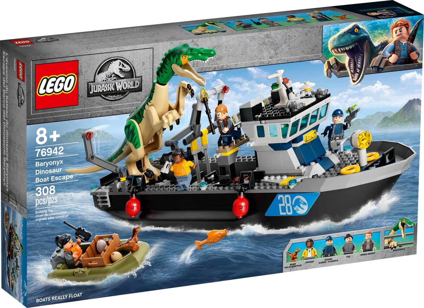 Fuga del Barco del Dinosaurio Baryonyx ( Lego 76942 ) imagen j