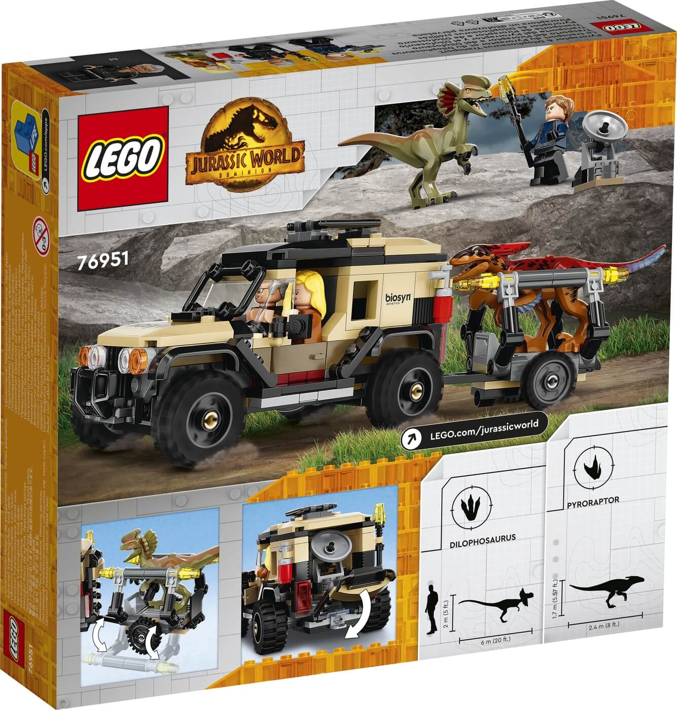 Transporte del Pyrorraptor y el Dilofosaurio ( Lego 76951 ) imagen g