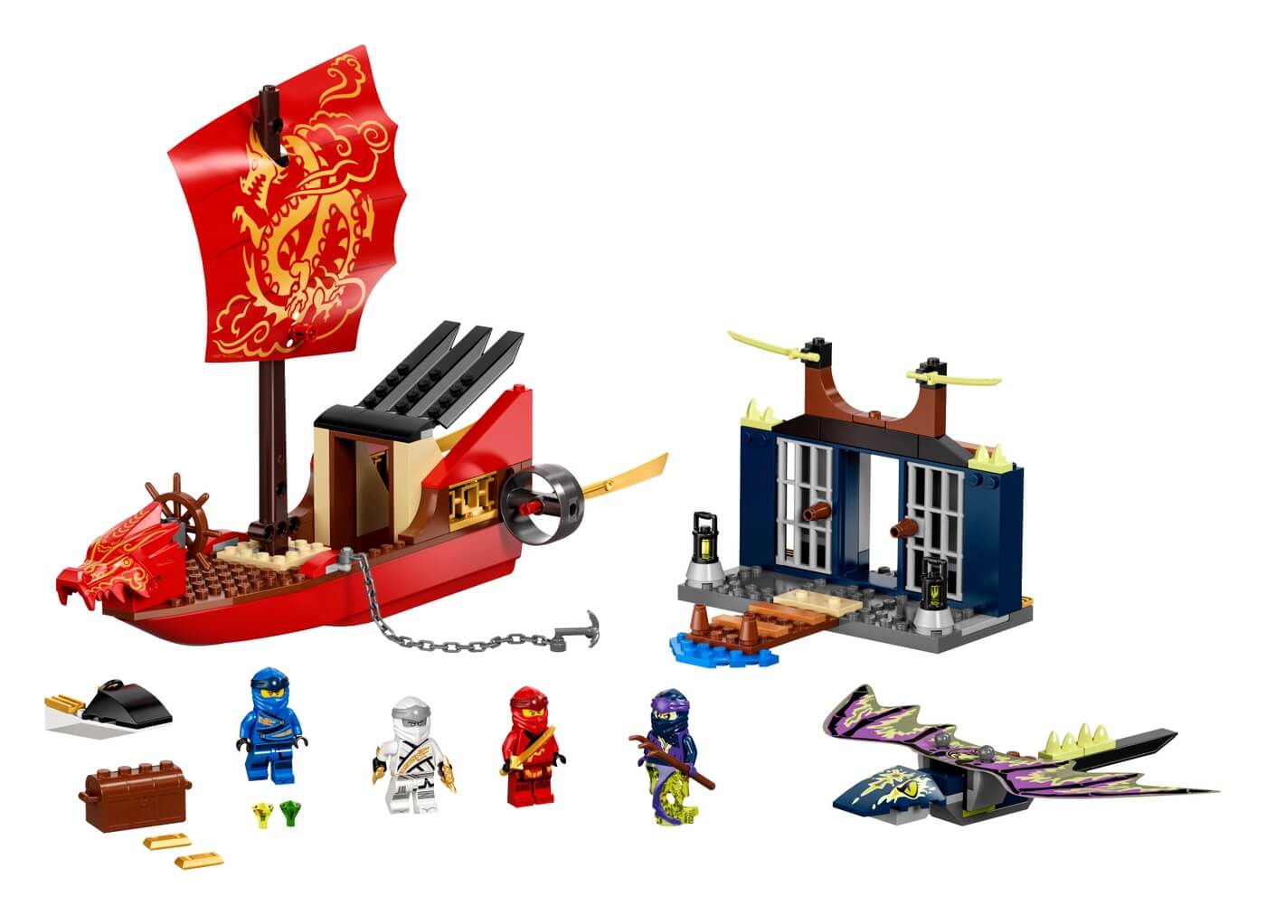 Vuelo Final del Barco de Asalto Ninja ( Lego 71749 ) imagen a