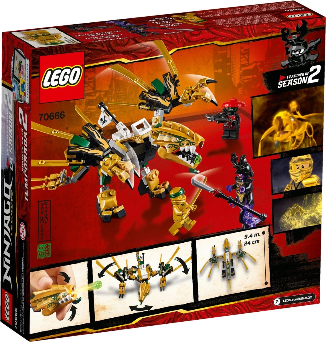 Dragon Dorado ( Lego 70666 ) imagen e