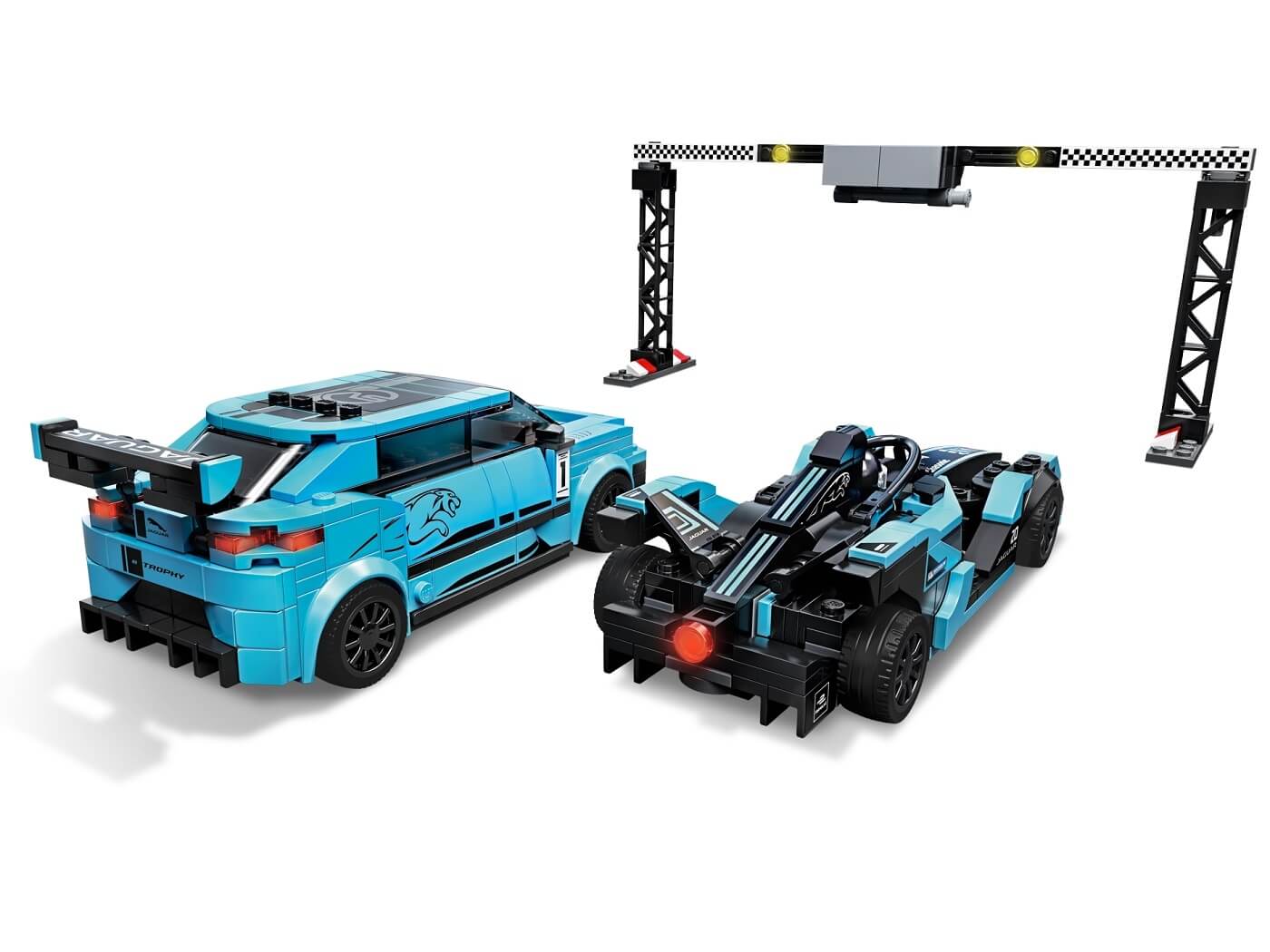 Formula E Panasonic Jaguar Racing GEN2 car and Jaguar I-PACE eTROPHY ( Lego 76898 ) imagen b