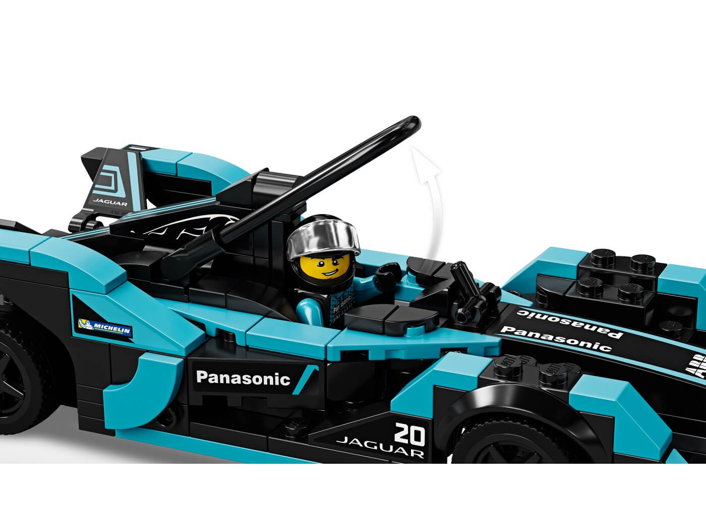 Formula E Panasonic Jaguar Racing GEN2 car and Jaguar I-PACE eTROPHY ( Lego 76898 ) imagen c