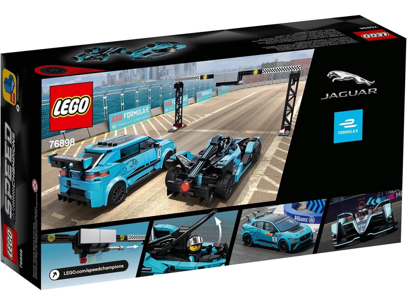Formula E Panasonic Jaguar Racing GEN2 car and Jaguar I-PACE eTROPHY ( Lego 76898 ) imagen e