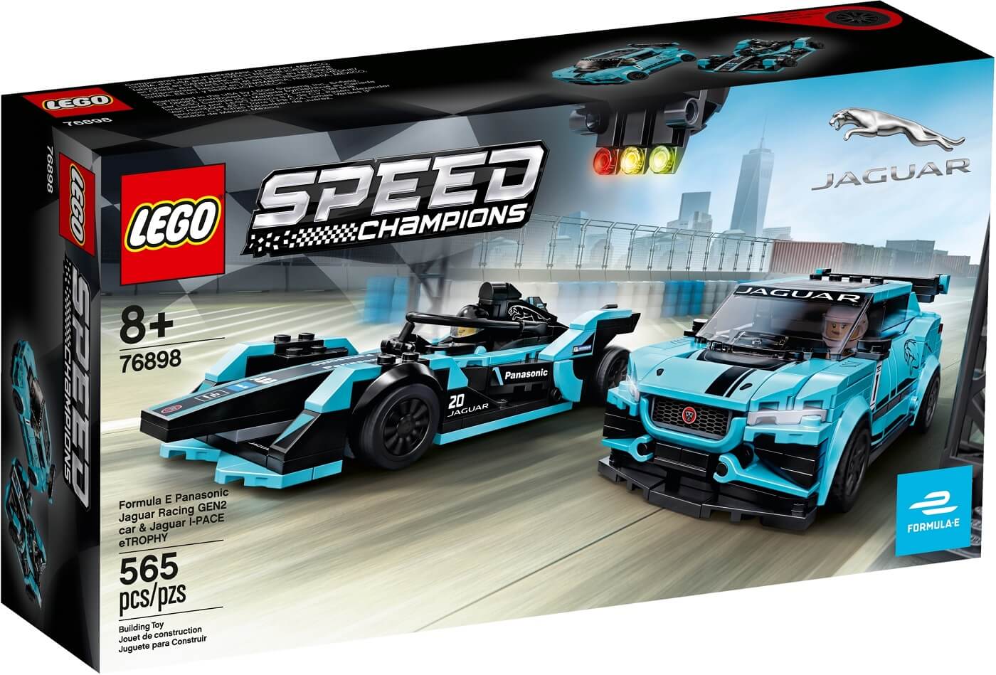 Formula E Panasonic Jaguar Racing GEN2 car and Jaguar I-PACE eTROPHY ( Lego 76898 ) imagen f