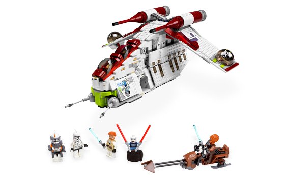 Republic Attack Gunship ( Lego 7676 ) imagen a