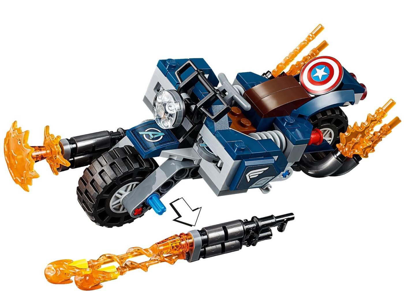 Capitan America Ataque de los Outriders ( Lego 76123 ) imagen d