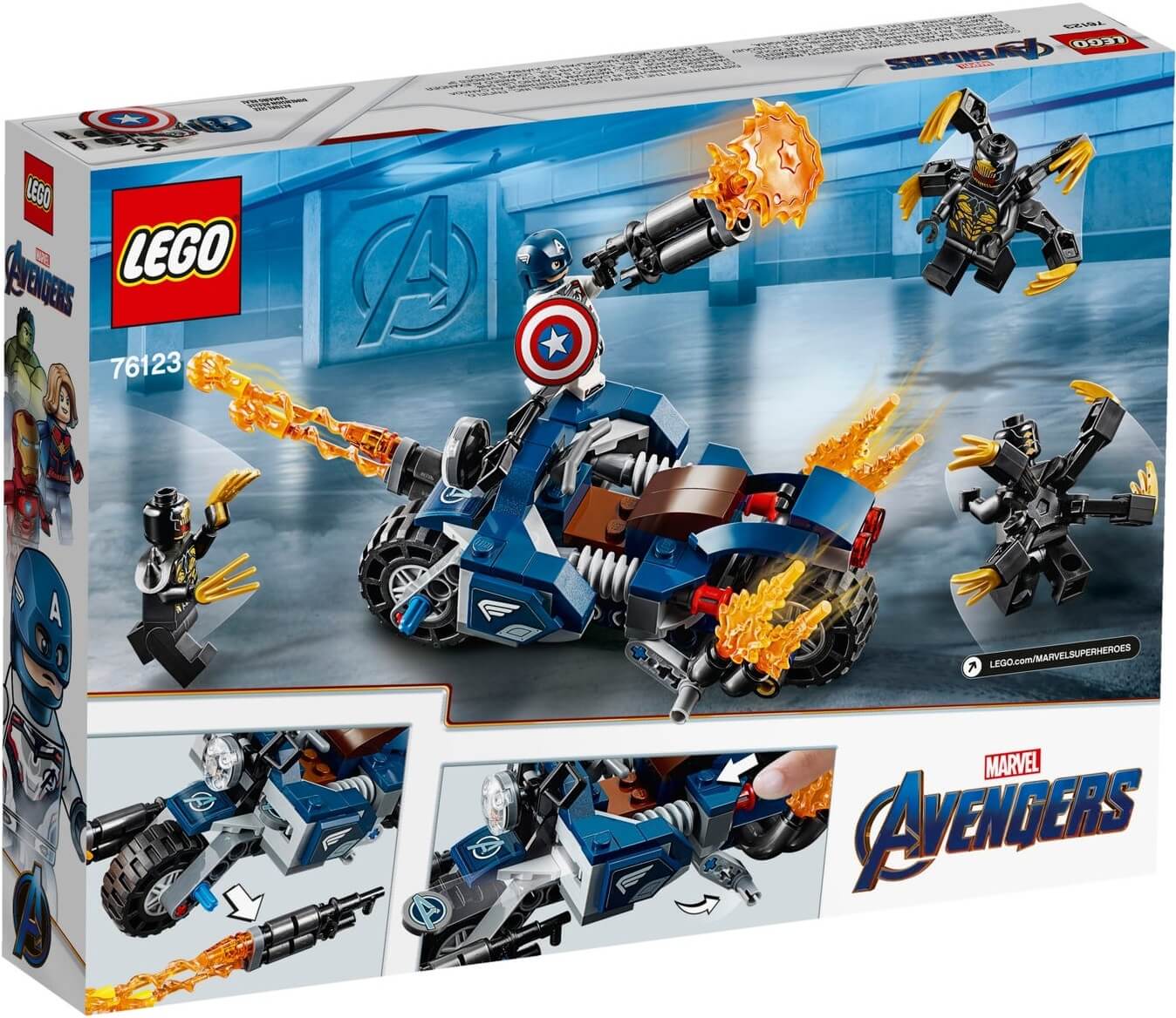 Capitan America Ataque de los Outriders ( Lego 76123 ) imagen e