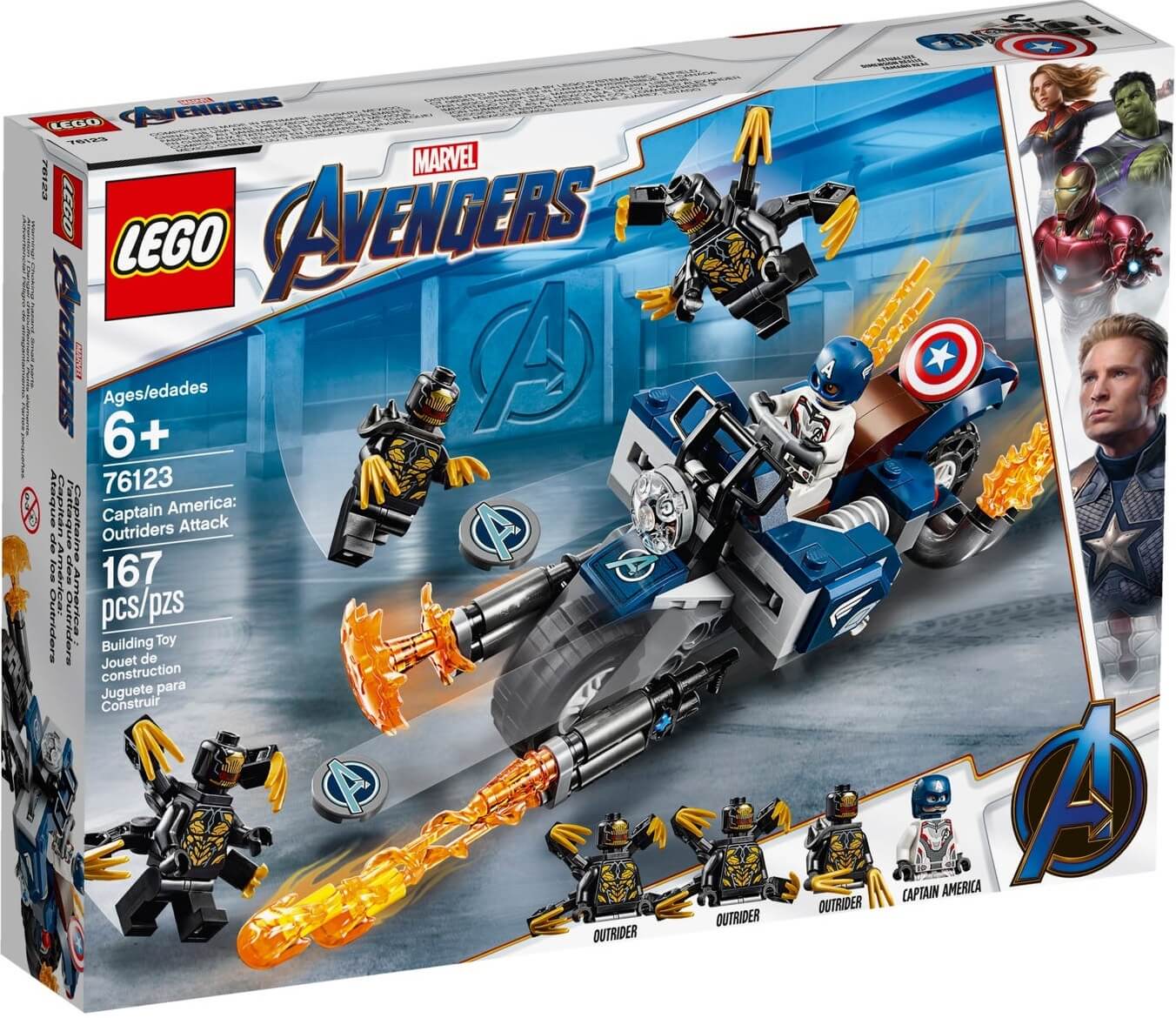 Capitan America Ataque de los Outriders ( Lego 76123 ) imagen f
