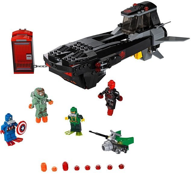 Ataque en el submarino de Cráneo de Hierro ( Lego 76048 ) imagen a