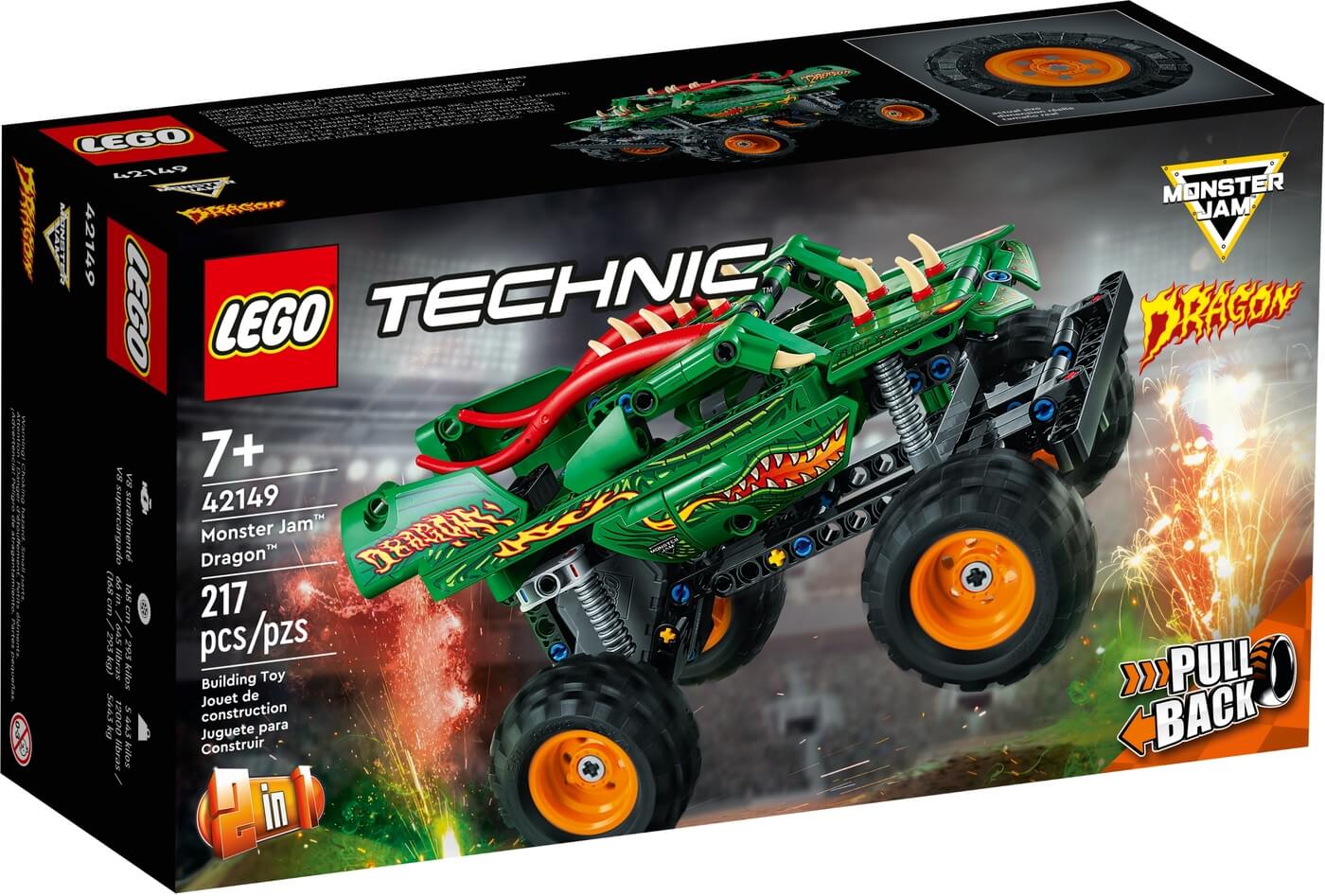 Monster Jam Dragon y Buggy Cocodrilo 2en1 ( Lego 42149 ) imagen d