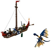Barco Vikingo contra el Dragon Wyvern