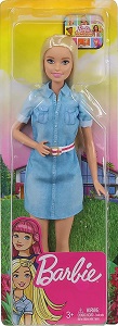 Barbie Dreamhouse Adventure rubia con vestido vaquero