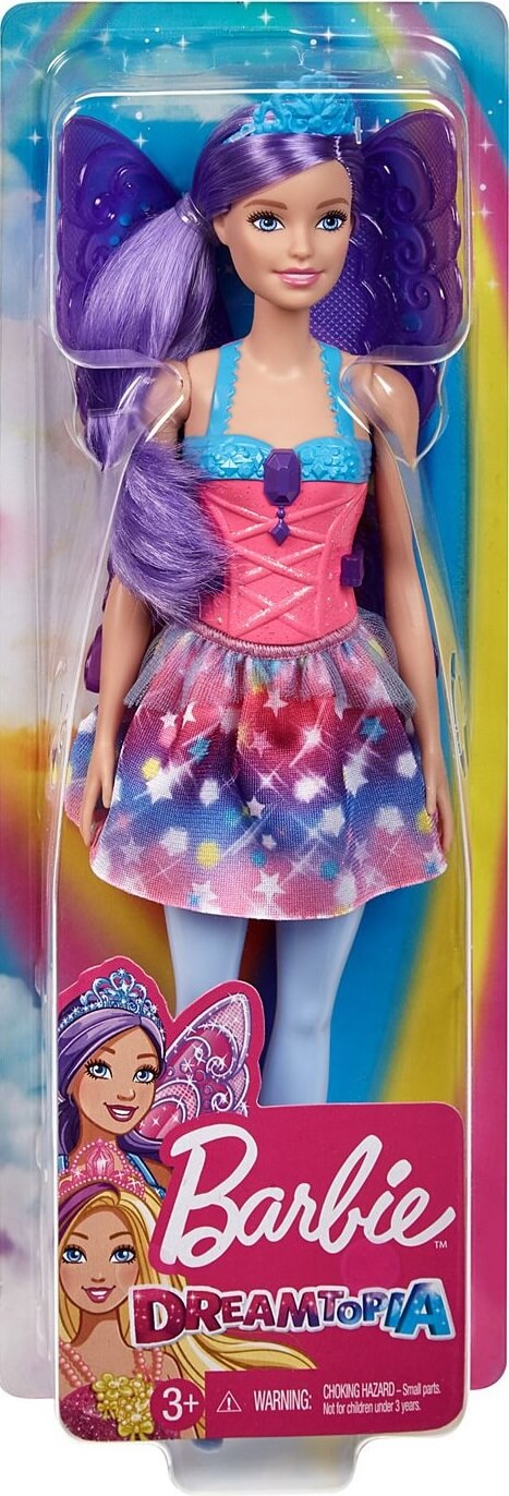 Barbie Hada de pelo morado con alas y tiara (Mattel GJK00