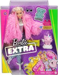 Barbie Extra 3 Abrigo Rosa con Cerdo-Unicornio