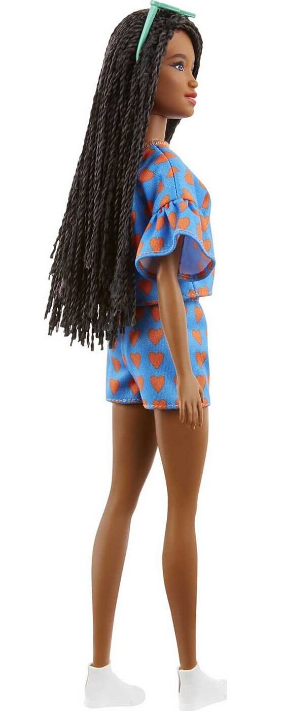 Barbie afroamericana con trenzas y conjunto corazones ( Mattel GRB63 ) imagen b