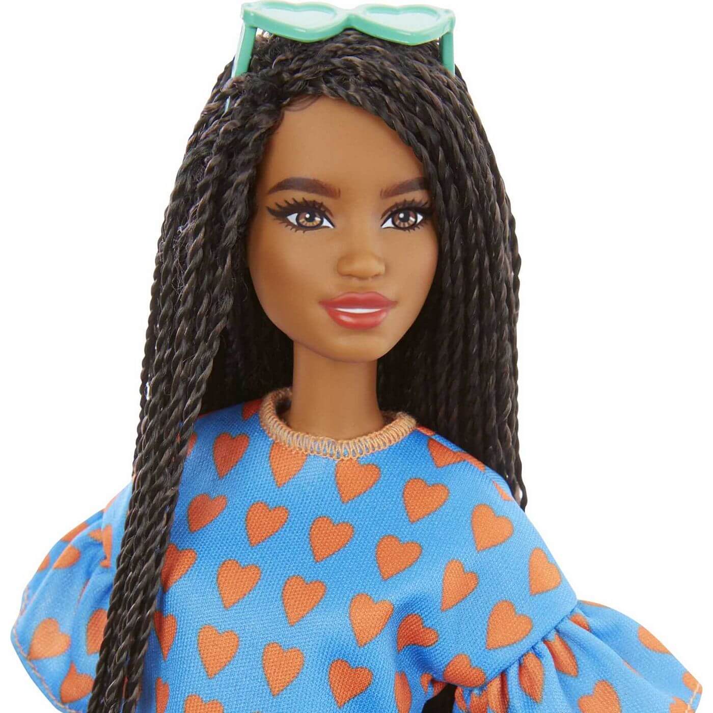 Barbie afroamericana con trenzas y conjunto corazones ( Mattel GRB63 ) imagen d