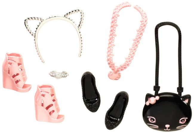 Complementos zapato plataforma, bailarina, diadema y bolso ( Mattel CFX33 ) imagen a