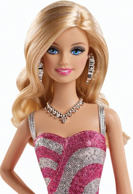 Barbie noche de gala vestido volantes ( Mattel BFW18 ) imagen b