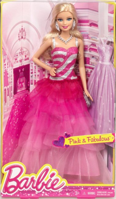 Barbie noche de gala vestido volantes ( Mattel BFW18 ) imagen c