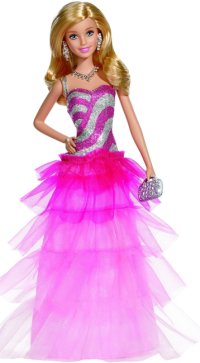 Barbie noche de gala vestido volantes