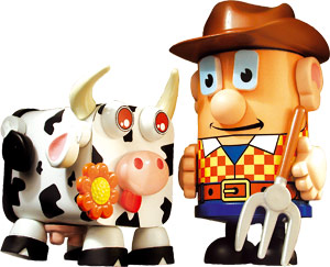 Granjero con Vaca