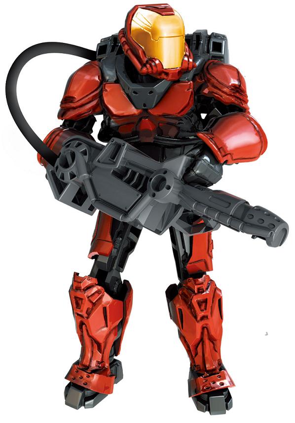 UNSC Marine lanzallamas rojo ( Mega Bloks 29678 ) imagen a