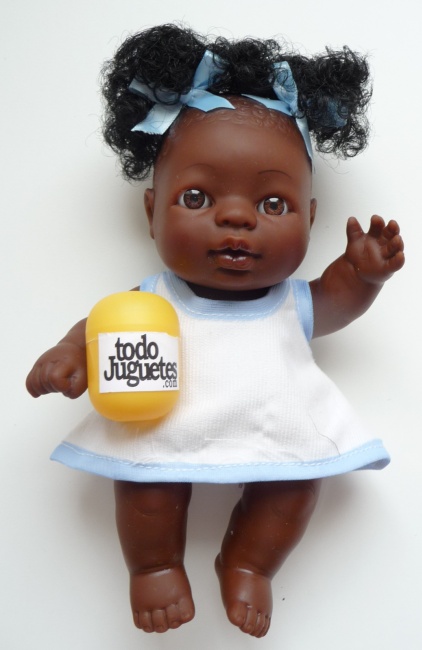 Niña Negrita Lazo Azul