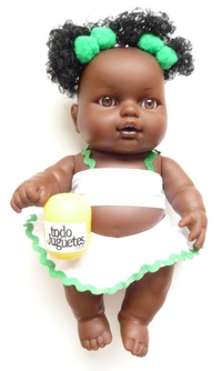 Niña negrita pompón verde modelo B
