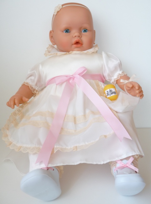 Paula Organdí Niña vestido organdí crema ( Nines dOnil 1820B ) imagen a