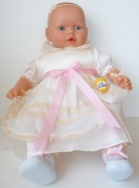 Paula Organdí Niña vestido organdí crema
