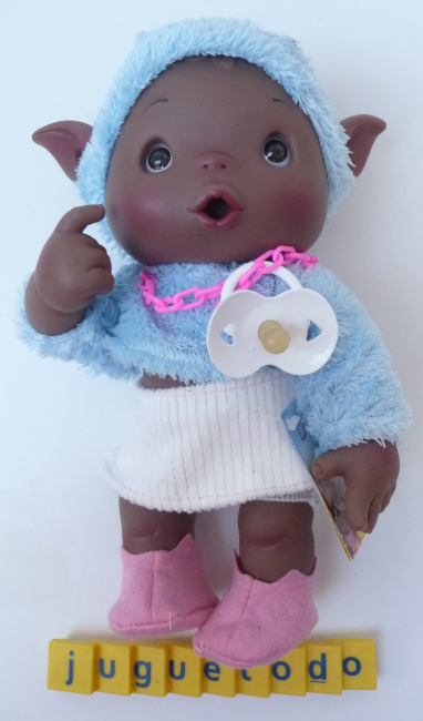 Duendy Gofry niña negrita invierno azul