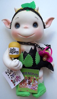 Duendy Gothic Busy niña diadema encaje